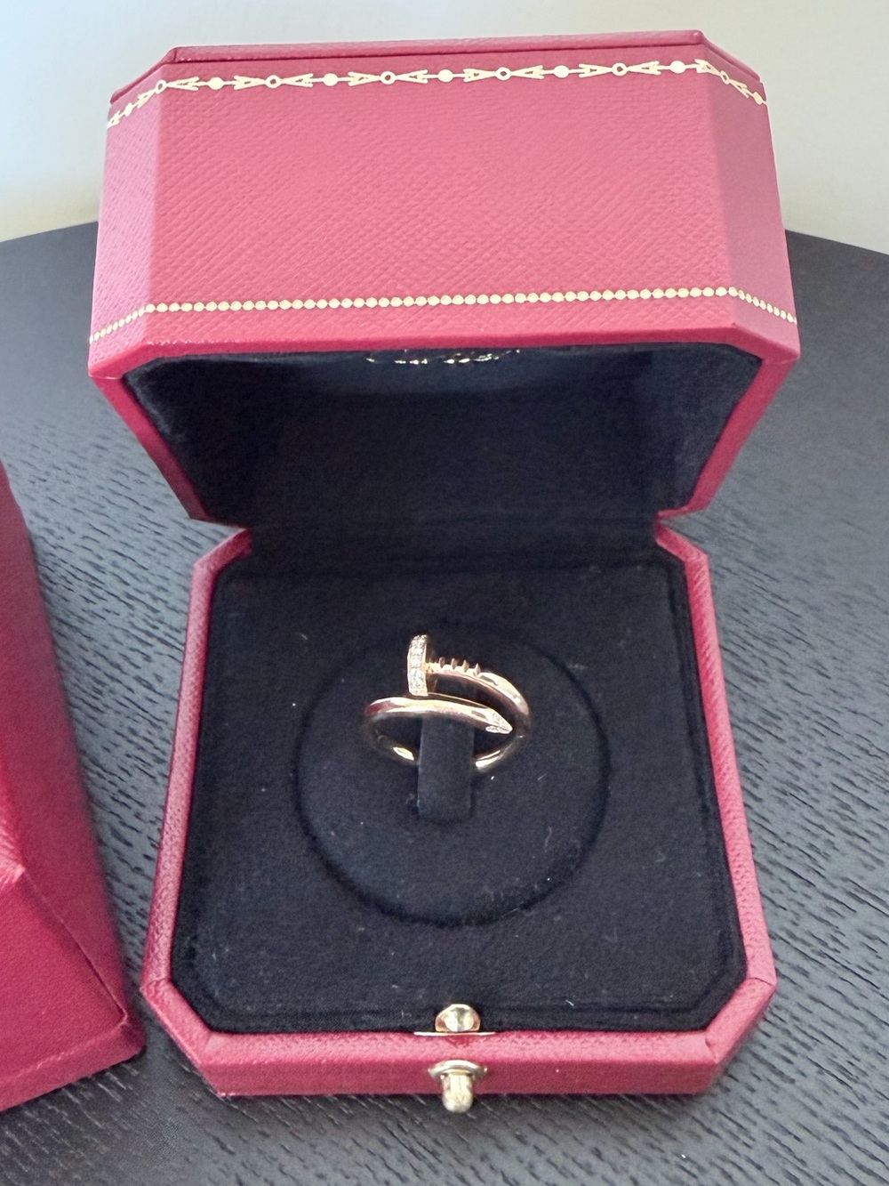 Cartier Juste un Clou 18K Rose Gold Diamond Pavé Nail Ring Classic Model Sz 51 - Picture 3 of 7